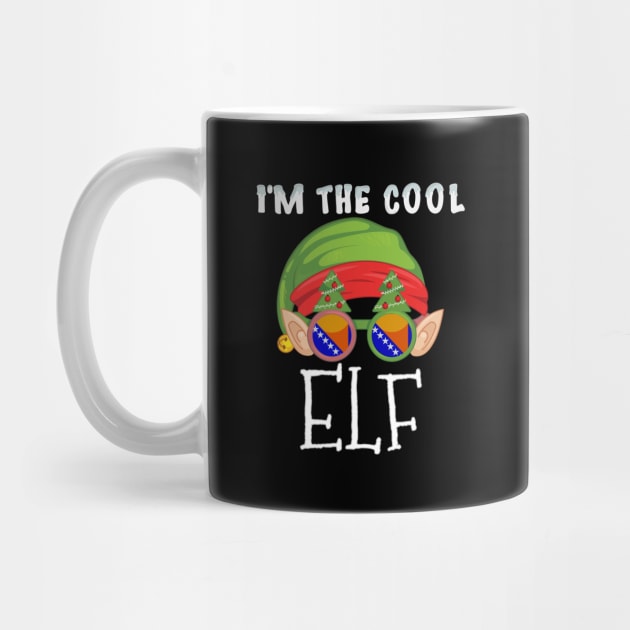 Christmas  I'm The Cool Bosnian Elf - Gift for Bosnian Herzegovinian From Bosnia And Herzegovina by Country Flags